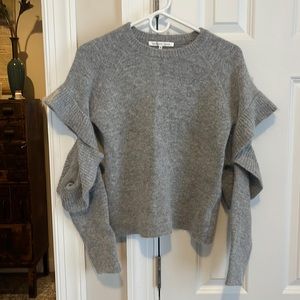 Endless Rose Gray Sweater with Cut Out Sleeves S